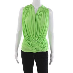 Christopher Esber Women Green V Neck Camisole Sleeveless Rayon Blend Size 4